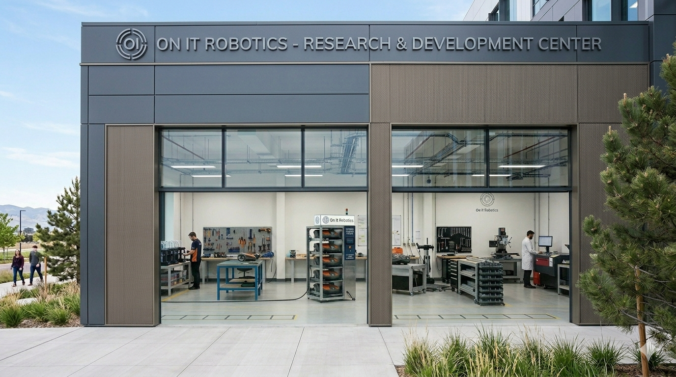 Rendering: envisioned exterior of a future On It Robotics R&D Center